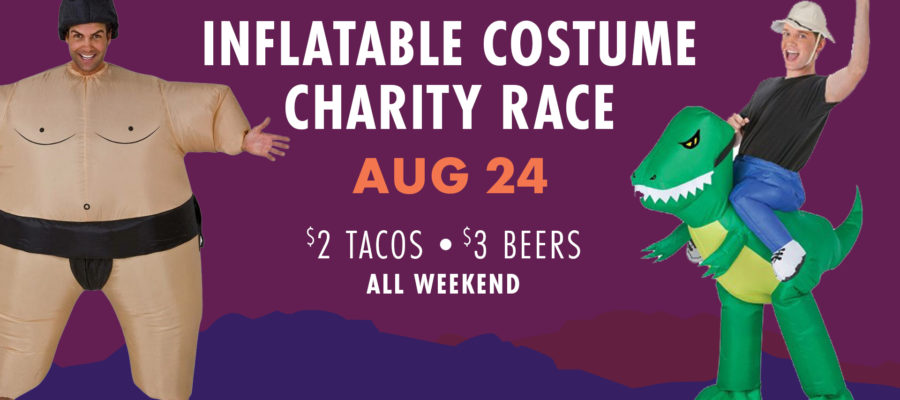 Promo banner for inflatable costume race